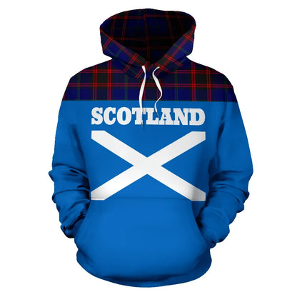 Printivon Tartan All Over Hoodie Lion Home Modern
