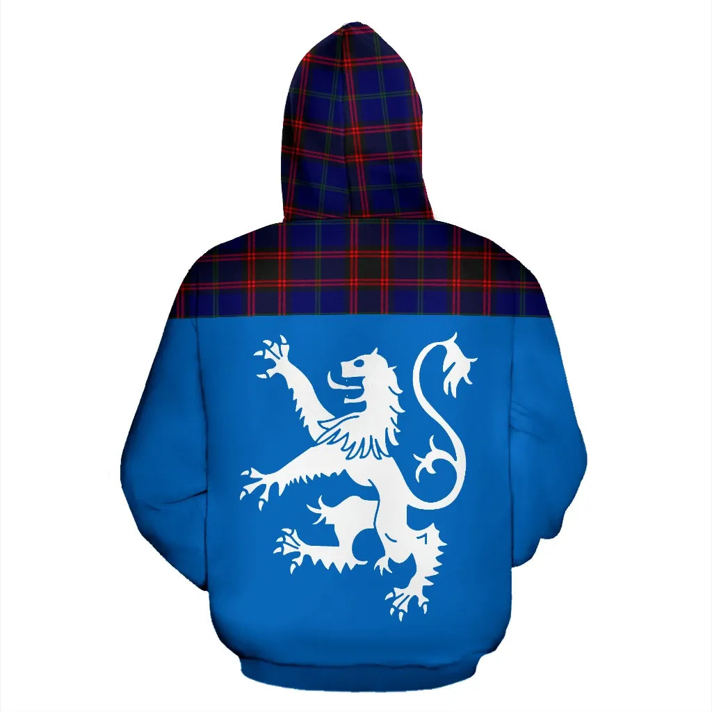 Printivon Tartan All Over Hoodie Lion Home Modern