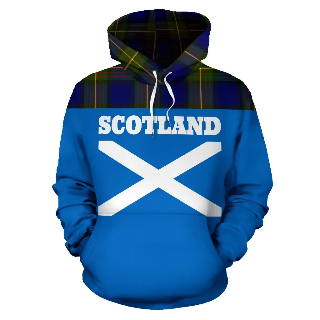 Printivon Tartan All Over Hoodie Lion More Muir