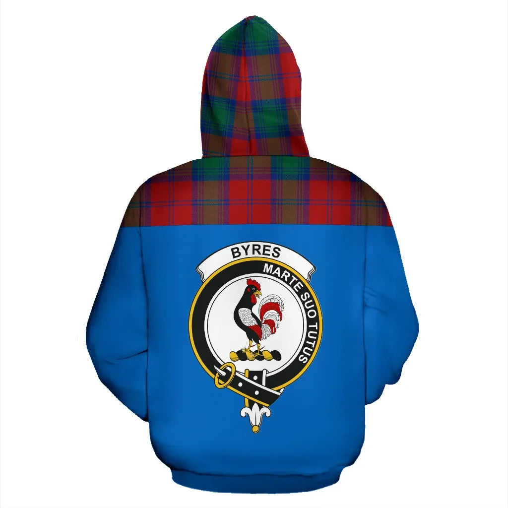 Printivon Tartan All Over Hoodie Byres Clans