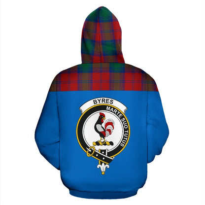 Printivon Tartan All Over Hoodie Byres Clans
