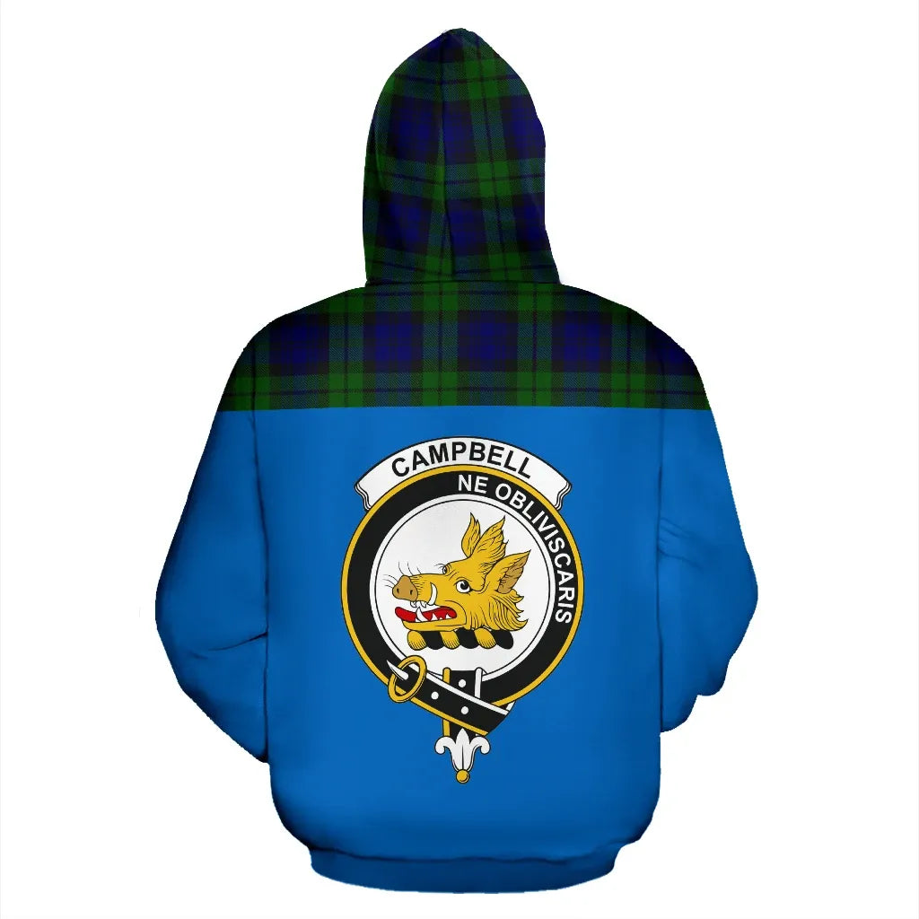 Printivon Tartan All Over Hoodie Campbell Clans