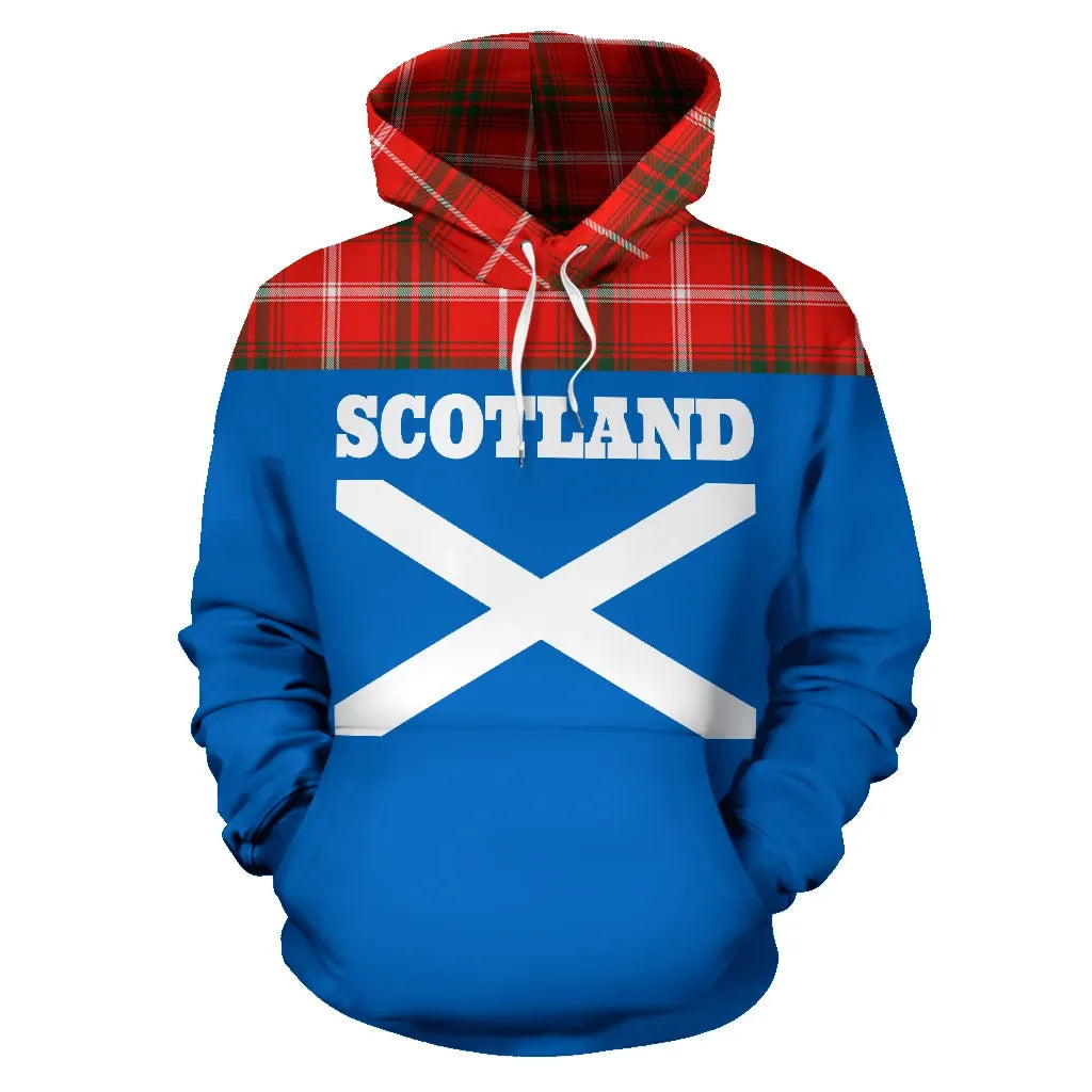 Printivon Tartan All Over Hoodie Lion Duke Of Rothesay Modern