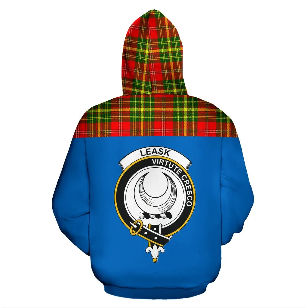 Printivon Tartan All Over Hoodie Leask Clans