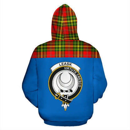 Printivon Tartan All Over Hoodie Leask Clans