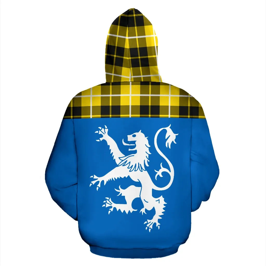 Printivon Tartan All Over Hoodie Lion Barclay Dress Modern