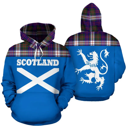 Printivon Tartan All Over Hoodie Lion Macdonald Dress Modern