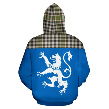 Printivon Tartan All Over Hoodie Lion Burns Check