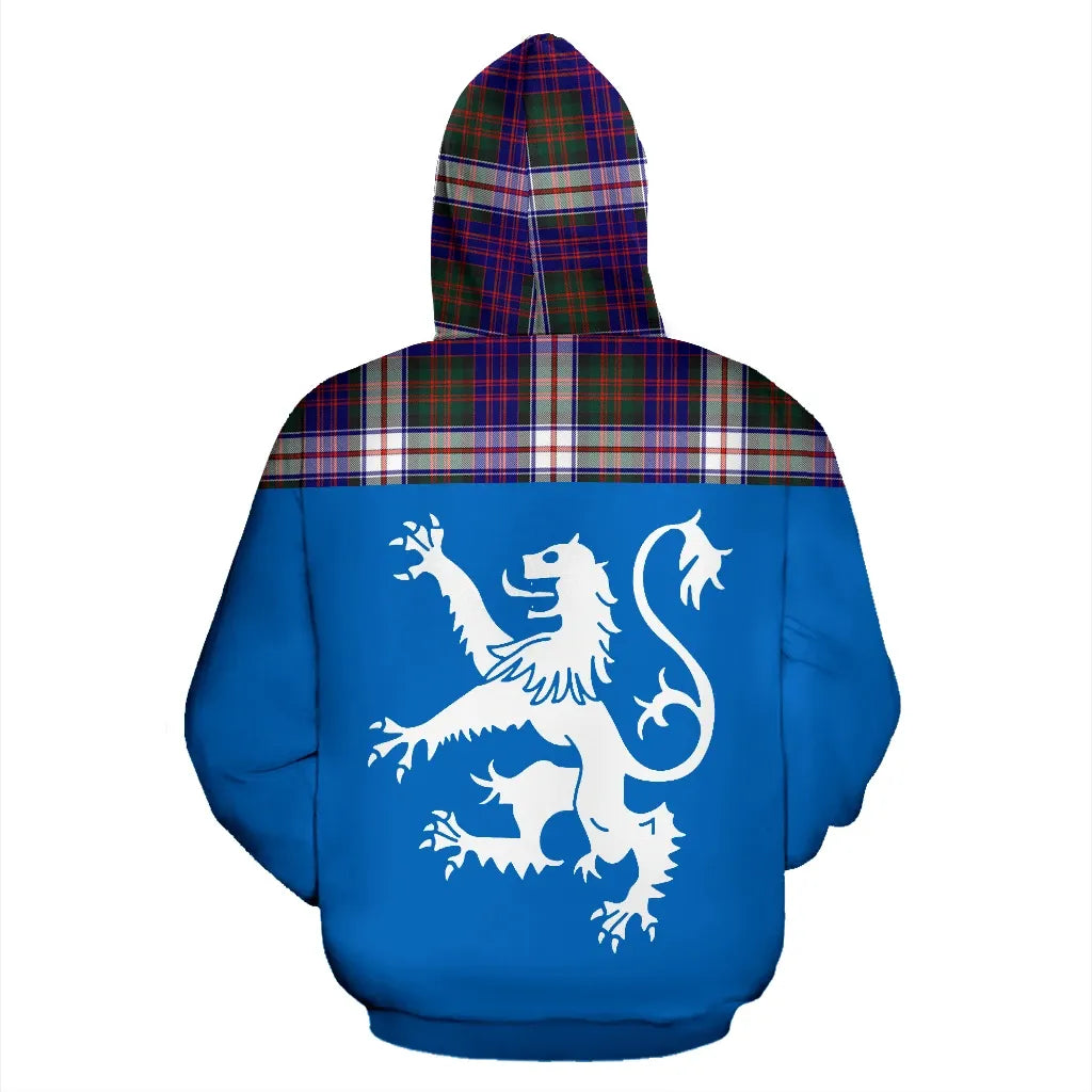 Printivon Tartan All Over Hoodie Lion Macdonald Dress Modern