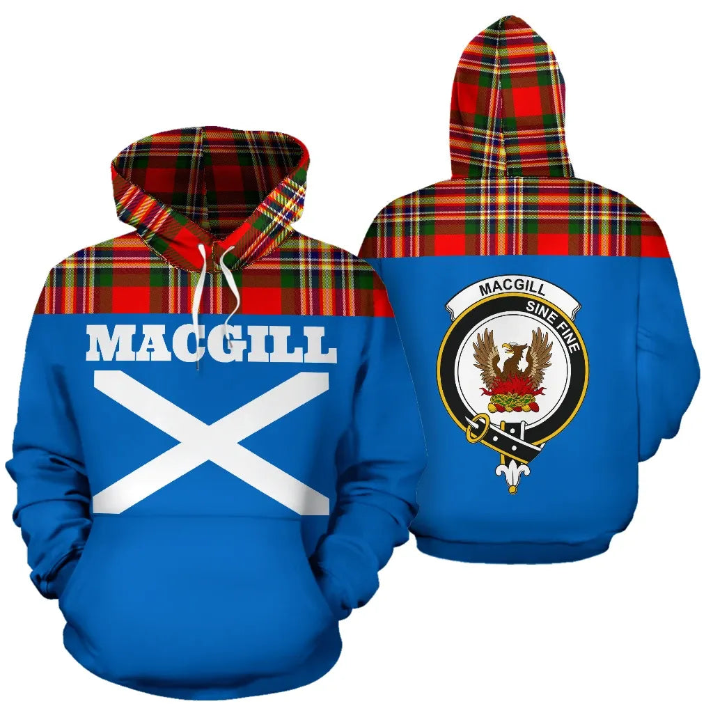 Printivon Tartan All Over Hoodie Macgill Clans