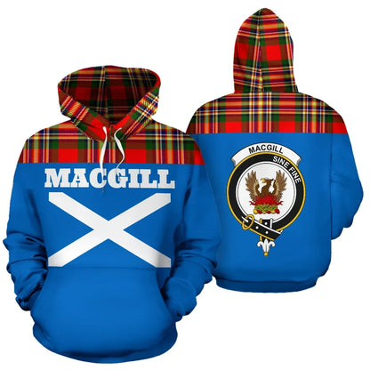 Printivon Tartan All Over Hoodie Macgill Clans