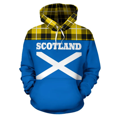 Printivon Tartan All Over Hoodie Lion Barclay Dress Modern