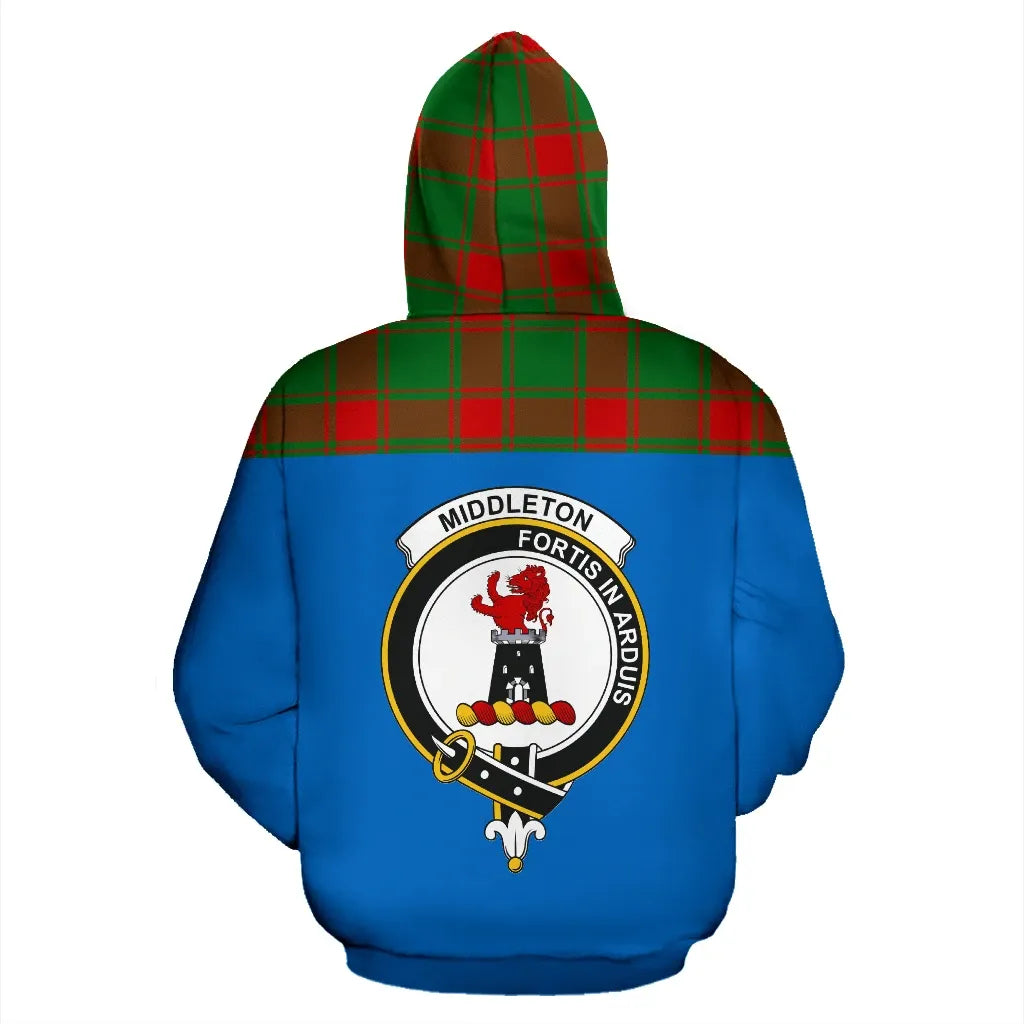 Printivon Tartan All Over Hoodie Middleton Clans