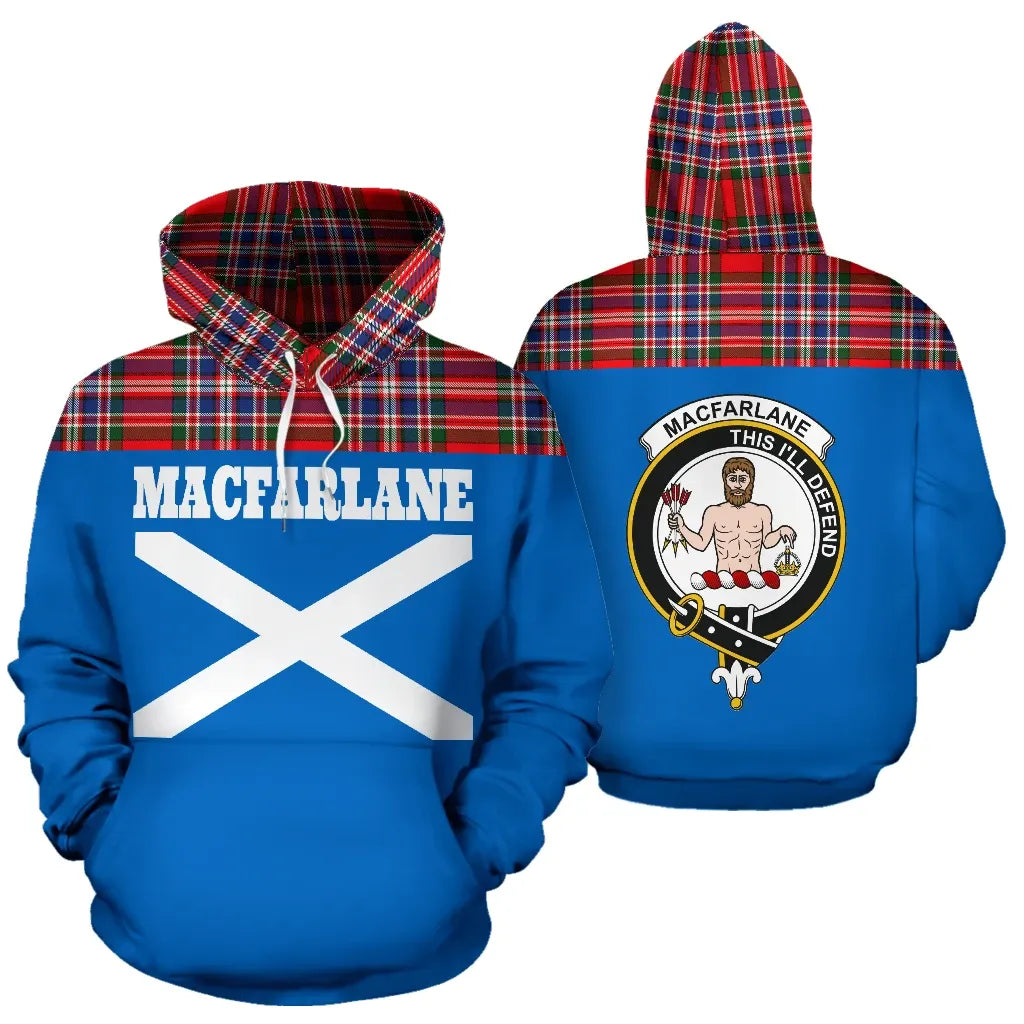 Printivon Tartan All Over Hoodie Macfarlane Clans