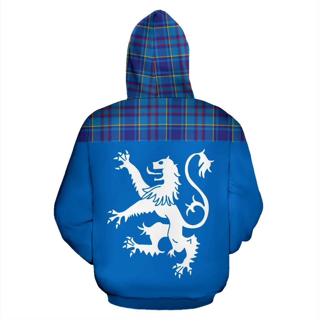 Printivon Tartan All Over Hoodie Lion Mercer Modern