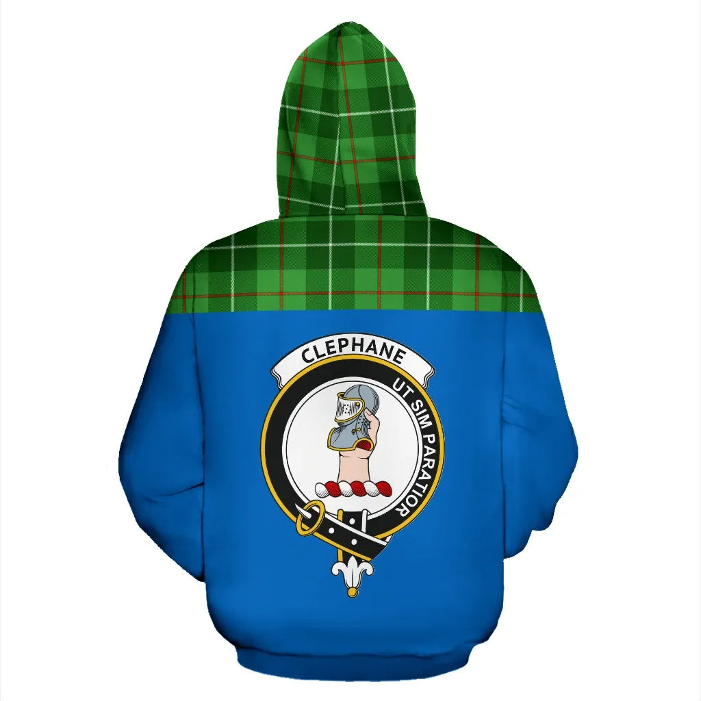 Printivon Tartan All Over Hoodie Clephane Clans