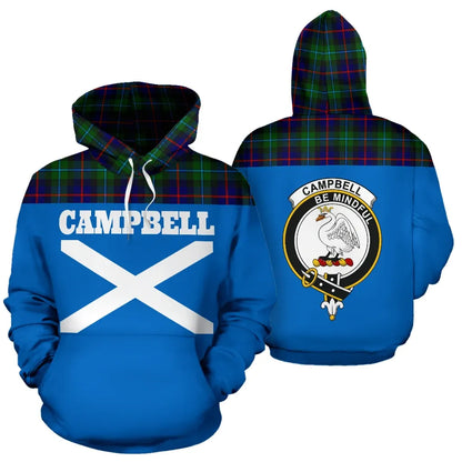 Printivon Tartan All Over Hoodie Campbell Of Cawdor Clans