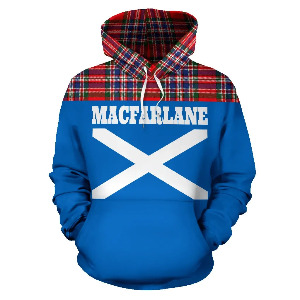 Printivon Tartan All Over Hoodie Macfarlane Clans