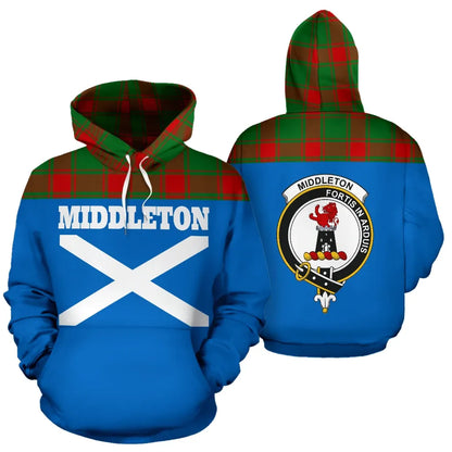 Printivon Tartan All Over Hoodie Middleton Clans