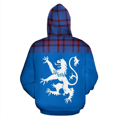 Printivon Tartan All Over Hoodie Lion Elliot Modern