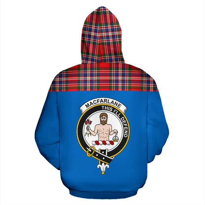 Printivon Tartan All Over Hoodie Macfarlane Clans