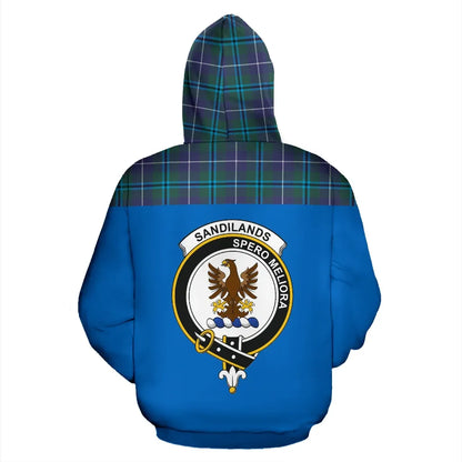 Printivon Tartan All Over Hoodie Sandilands Clans