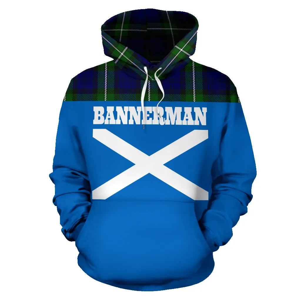 Printivon Tartan All Over Hoodie Bannerman Clans