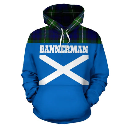 Printivon Tartan All Over Hoodie Bannerman Clans