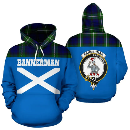 Printivon Tartan All Over Hoodie Bannerman Clans