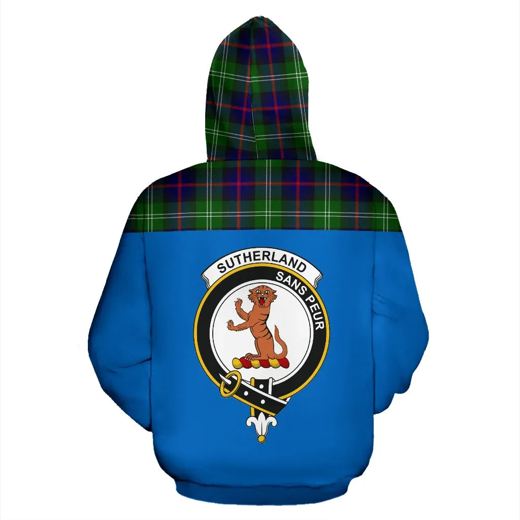 Printivon Tartan All Over Hoodie Sutherland Clans