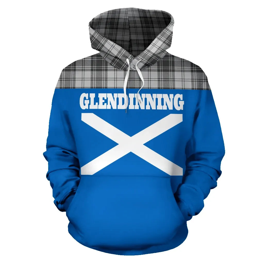 Printivon Tartan All Over Hoodie Glendinning Clans