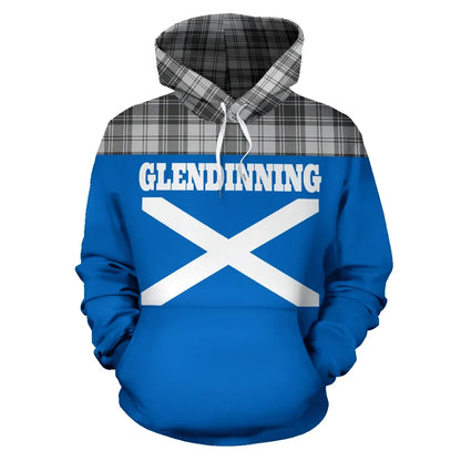 Printivon Tartan All Over Hoodie Glendinning Clans