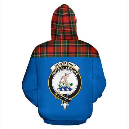 Printivon Tartan All Over Hoodie Monypenny Clans