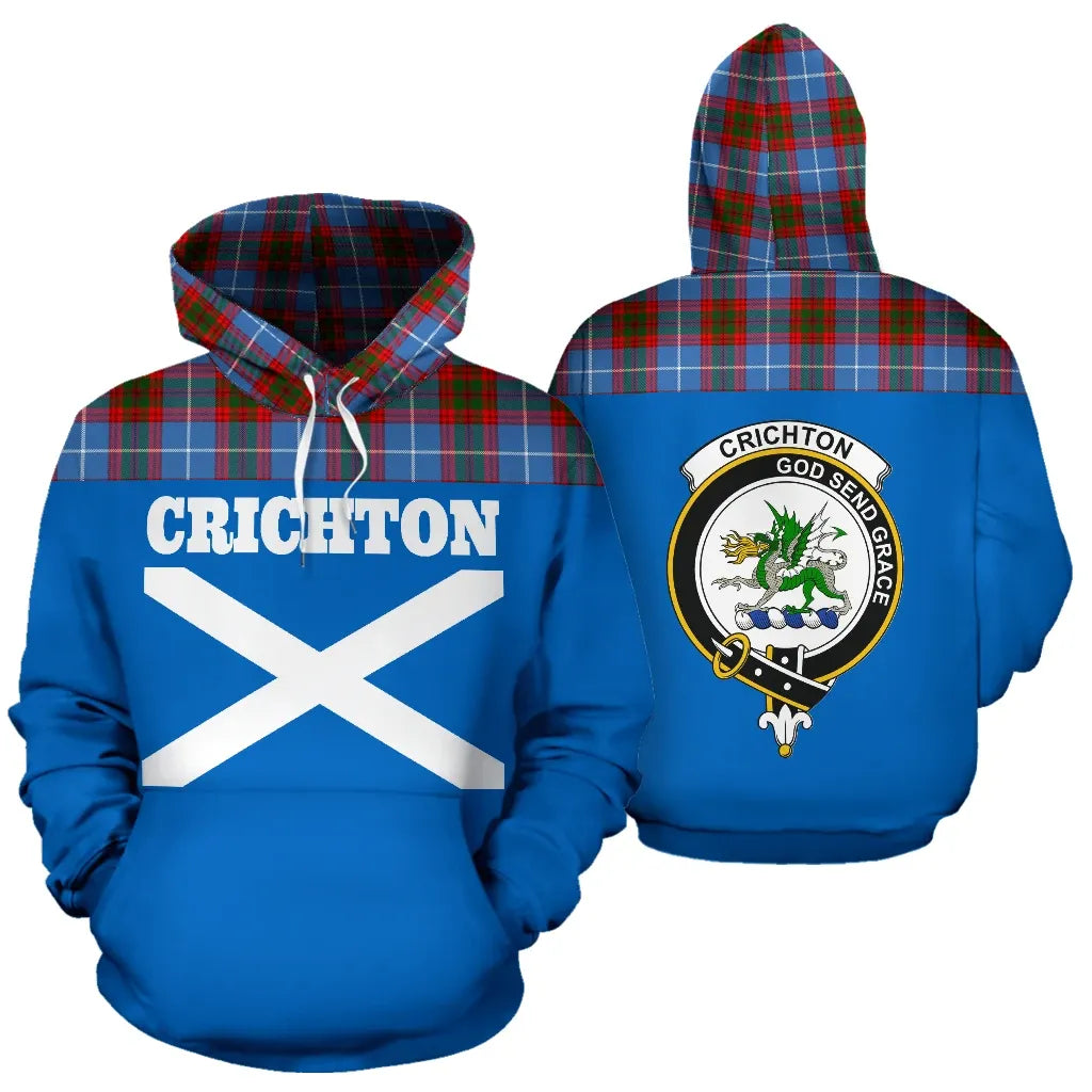 Printivon Tartan All Over Hoodie Crichton Clans