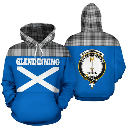 Printivon Tartan All Over Hoodie Glendinning Clans