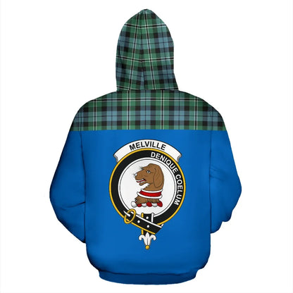 Printivon Tartan All Over Hoodie Melville Clans