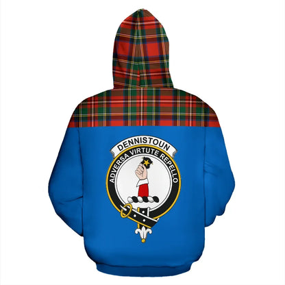 Printivon Tartan All Over Hoodie Dennistoun Clans