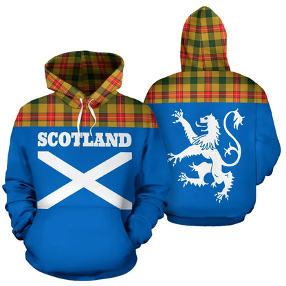 Printivon Tartan All Over Hoodie Lion Baxter