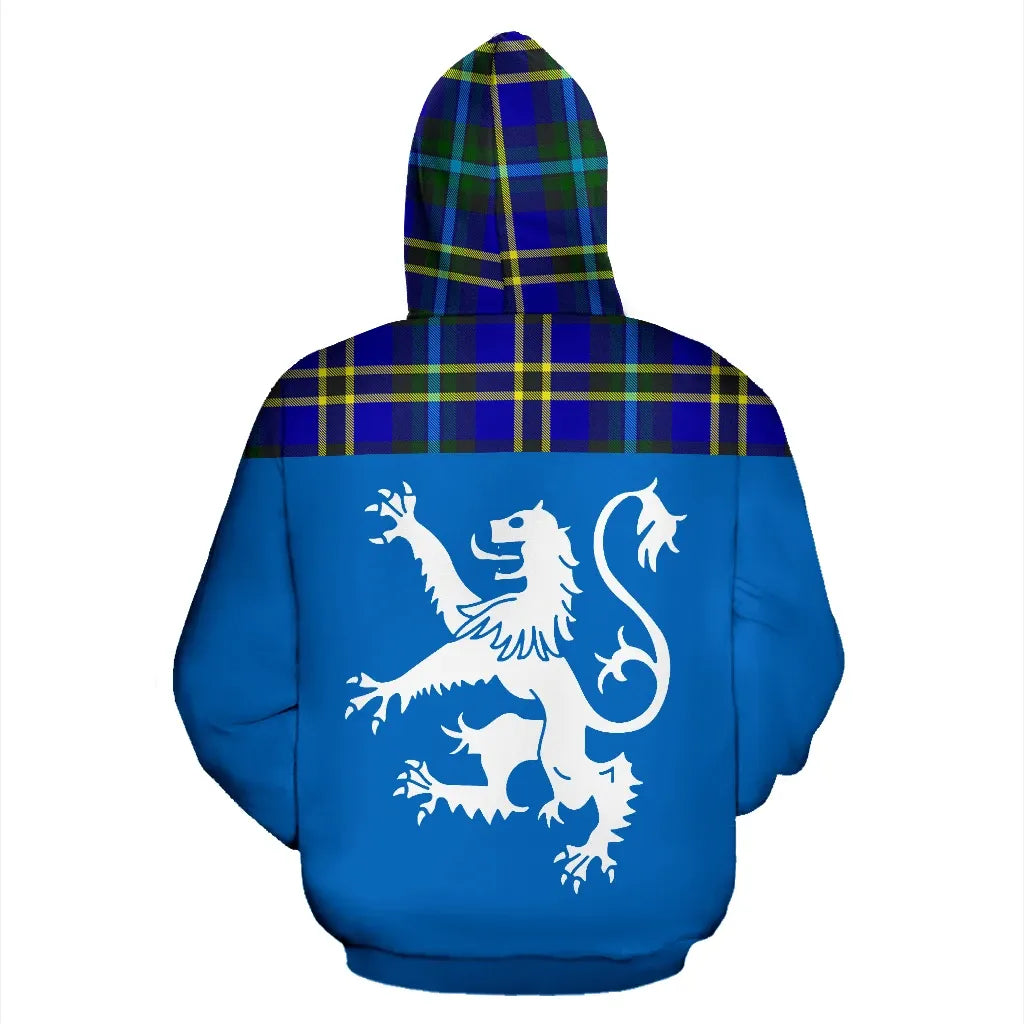 Printivon Tartan All Over Hoodie Lion Weir Modern