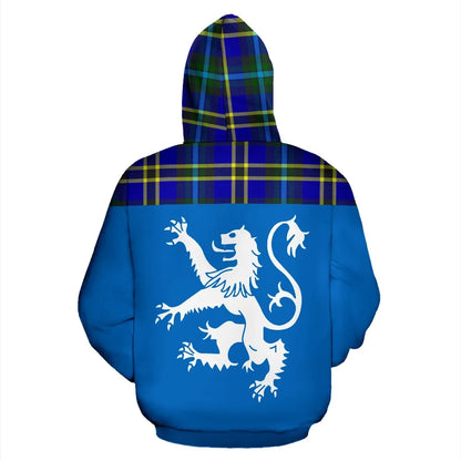 Printivon Tartan All Over Hoodie Lion Weir Modern