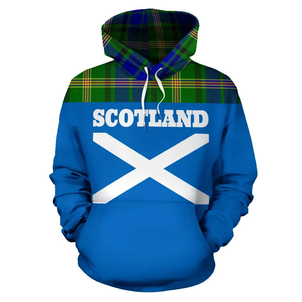 Printivon Tartan All Over Hoodie Lion Maitland