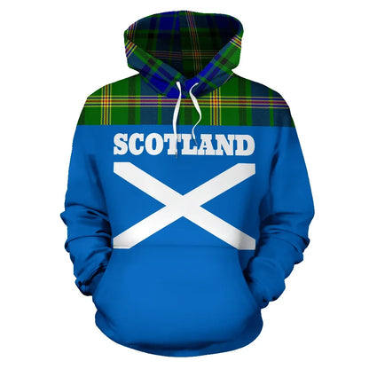 Printivon Tartan All Over Hoodie Lion Maitland