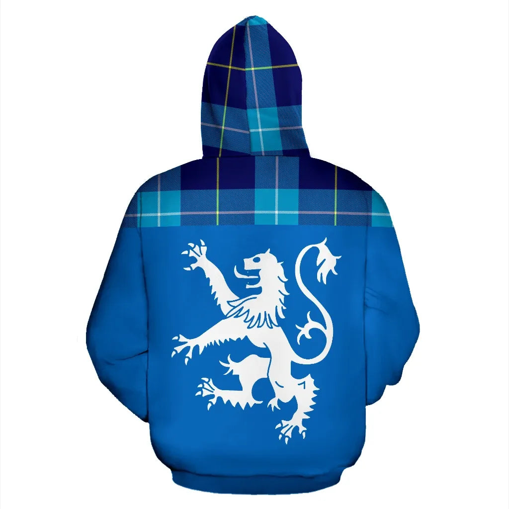 Printivon Tartan All Over Hoodie Lion Mckerrell