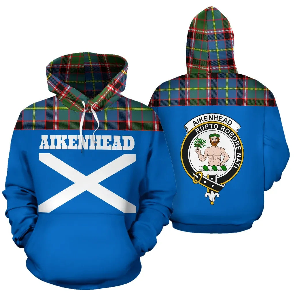 Printivon Tartan All Over Hoodie Aikenhead Clans