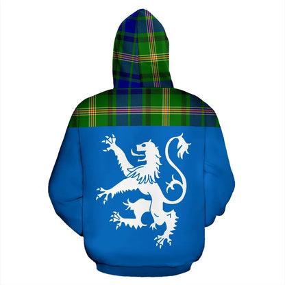 Printivon Tartan All Over Hoodie Lion Maitland