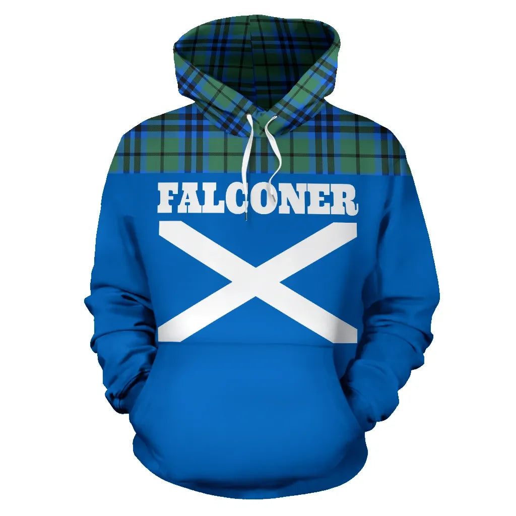 Printivon Tartan All Over Hoodie Falconer Clans