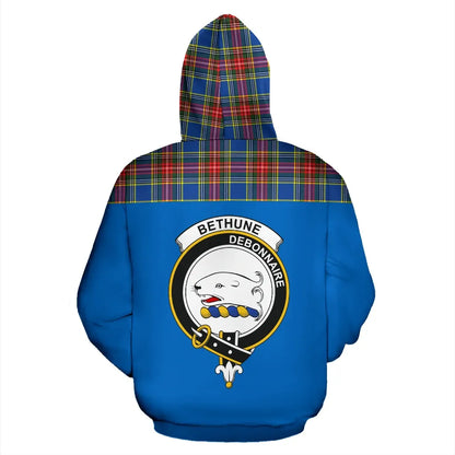 Printivon Tartan All Over Hoodie Bethune Clans