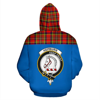 Printivon Tartan All Over Hoodie Hepburn Clans