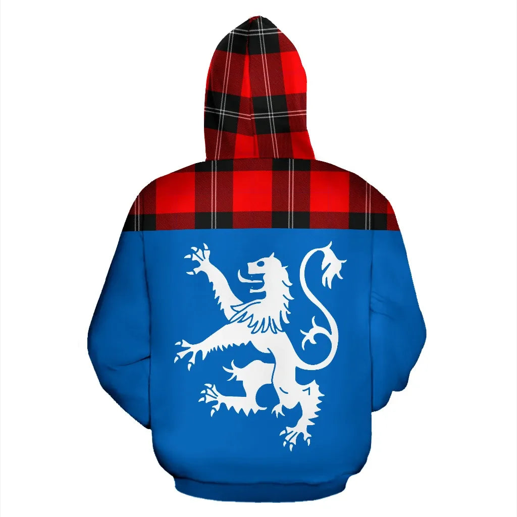 Printivon Tartan All Over Hoodie Lion Ramsay Modern
