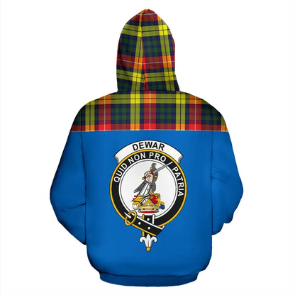 Printivon Tartan All Over Hoodie Dewar Clans